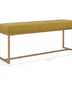vidaXL Bench 120 cm Mustard Velvet