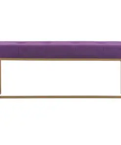 vidaXL Bench 120 cm Purple Velvet
