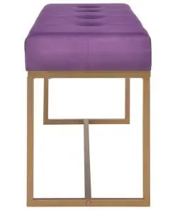 vidaXL Bench 120 cm Purple Velvet