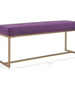 vidaXL Bench 120 cm Purple Velvet