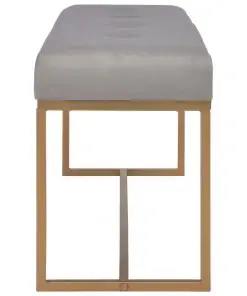 vidaXL Bench 120 cm Grey Velvet