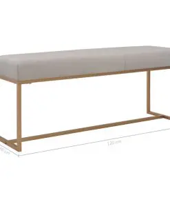vidaXL Bench 120 cm Grey Velvet