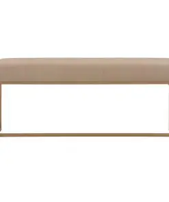 vidaXL Bench 120 cm Beige Velvet
