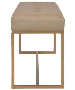 vidaXL Bench 120 cm Beige Velvet