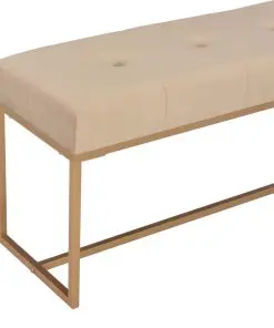 vidaXL Bench 120 cm Beige Velvet
