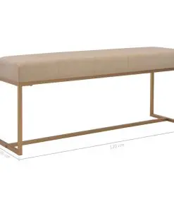 vidaXL Bench 120 cm Beige Velvet