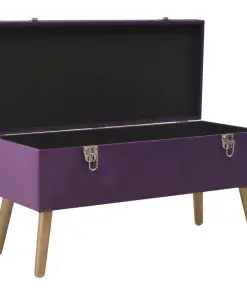 vidaXL Bench with Storage Compartment 80 cm Purple Velvet