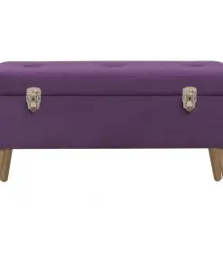 vidaXL Bench with Storage Compartment 80 cm Purple Velvet
