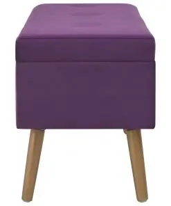vidaXL Bench with Storage Compartment 80 cm Purple Velvet