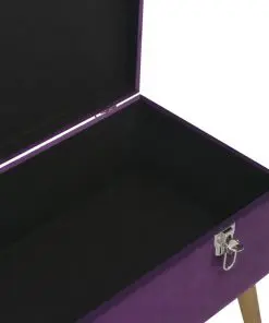 vidaXL Bench with Storage Compartment 80 cm Purple Velvet