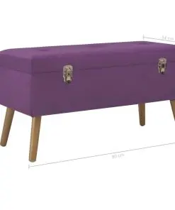 vidaXL Bench with Storage Compartment 80 cm Purple Velvet