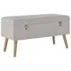 vidaXL Bench with Storage Compartment 80 cm Grey Velvet vidaXL Bench with Storage Compartment 80 cm Grey Velvet