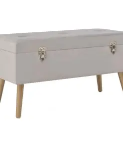 vidaXL Bench with Storage Compartment 80 cm Grey Velvet