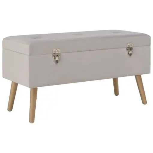 vidaXL Bench with Storage Compartment 80 cm Grey Velvet