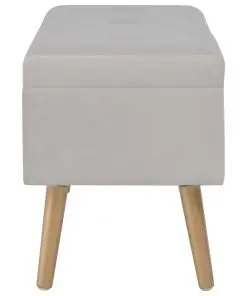 vidaXL Bench with Storage Compartment 80 cm Grey Velvet
