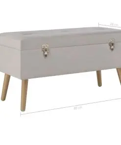 vidaXL Bench with Storage Compartment 80 cm Grey Velvet
