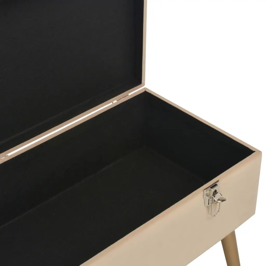 vidaXL Bench with Storage Compartment 80 cm Beige Velvet