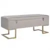 vidaXL Bench with Storage Compartment 105 cm Grey Velvet vidaXL Bench with Storage Compartment 105 cm Grey Velvet