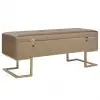 vidaXL Bench with Storage Compartment 105 cm Beige Velvet vidaXL Bench with Storage Compartment 105 cm Beige Velvet