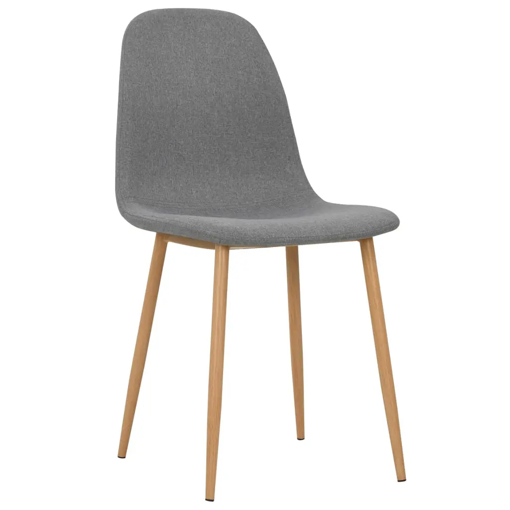 vidaXL Dining Chairs 6 pcs Light Grey Fabric