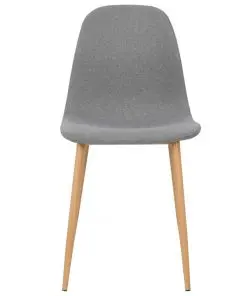 vidaXL Dining Chairs 6 pcs Light Grey Fabric