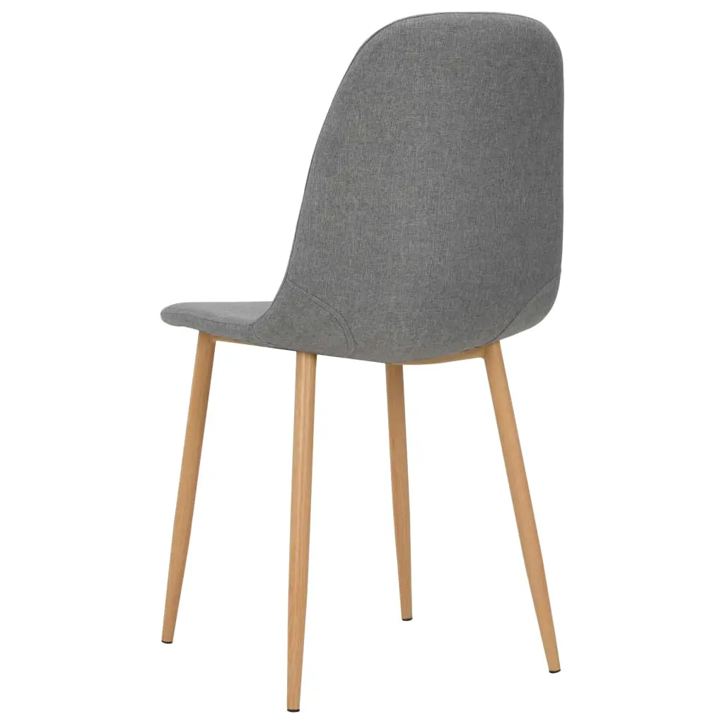 vidaXL Dining Chairs 6 pcs Light Grey Fabric