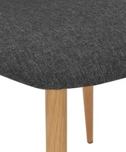 vidaXL Dining Chairs 6 pcs Dark Grey Fabric