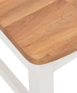 vidaXL Dining Chairs 2 pcs White Solid Oak Wood