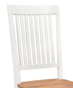 vidaXL Dining Chairs 2 pcs White Solid Oak Wood
