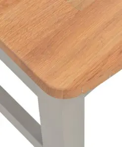 vidaXL Dining Chairs 2 pcs Grey Solid Oak Wood