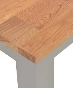vidaXL Dining Table 120x60x74 cm Solid Oak Wood