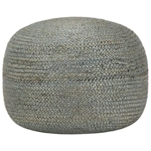 vidaXL Handmade Pouffe Olive Green 45×30 cm Jute