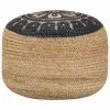 vidaXL Handmade Pouffe Blue 45×30 cm Jute