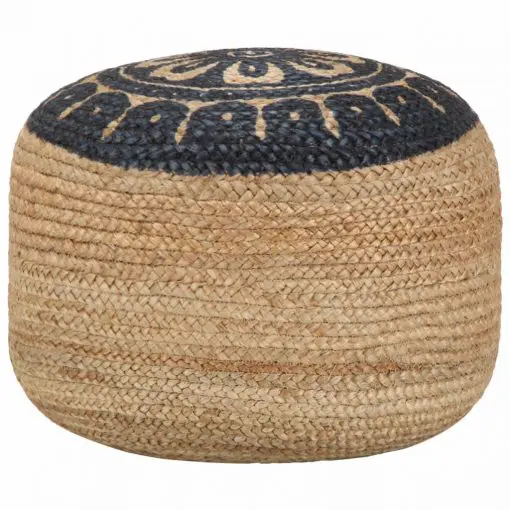 vidaXL Handmade Pouffe Blue 45×30 cm Jute