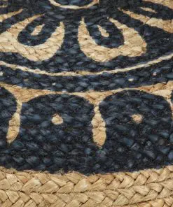 vidaXL Handmade Pouffe Blue 45×30 cm Jute