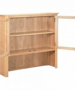 vidaXL Desk Hutch 110×33.5×105 cm Solid Oak Wood