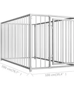 vidaXL Outdoor Dog Kennel 100x200x100 cm