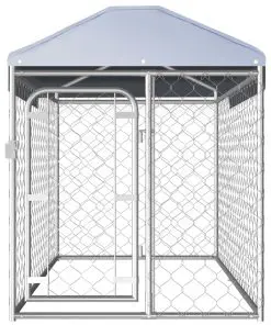 vidaXL Outdoor Dog Kennel with Roof 200x100x125 cm