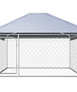 vidaXL Outdoor Dog Kennel with Roof 200x200x135 cm