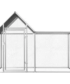 vidaXL Chicken Coop 2x1x1.5 m Galvanised Steel