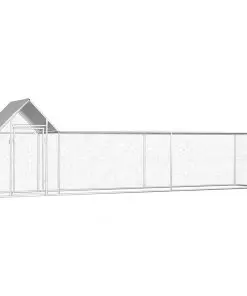 vidaXL Chicken Coop 5x1x1.5 m Galvanised Steel