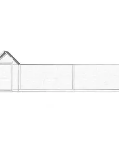 vidaXL Chicken Coop 5x1x1.5 m Galvanised Steel