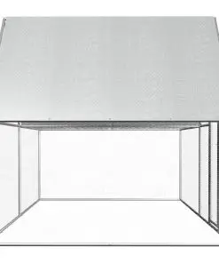 vidaXL Chicken Coop 4x2x2 m Galvanised Steel