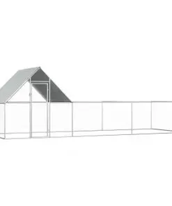 vidaXL Chicken Coop 6x2x2 m Galvanised Steel