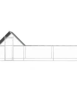 vidaXL Chicken Coop 6x2x2 m Galvanised Steel