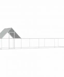 vidaXL Chicken Coop 8x2x2 m Galvanised Steel