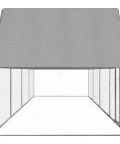 vidaXL Chicken Coop 8x2x2 m Galvanised Steel