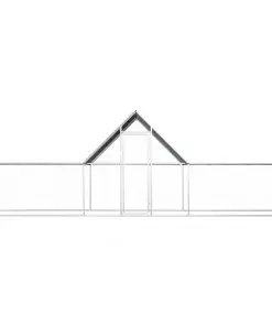 vidaXL Chicken Coop 6x2x2 m Galvanised Steel