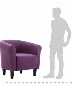 vidaXL Armchair Purple Fabric