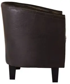 vidaXL Tub Chair Brown Faux Leather
